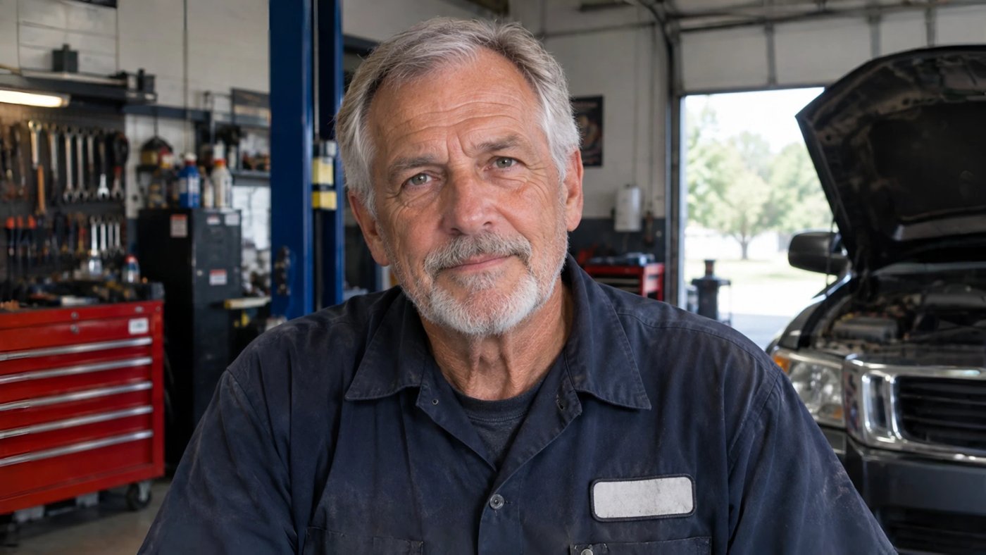 Ray Carter in the shop